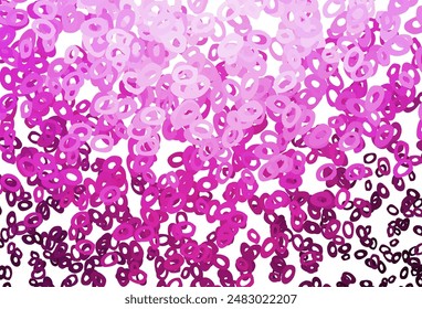 Light Pink vector background with bubbles. Glitter abstract illustration with blurred drops of rain. Pattern of water, rain drops.