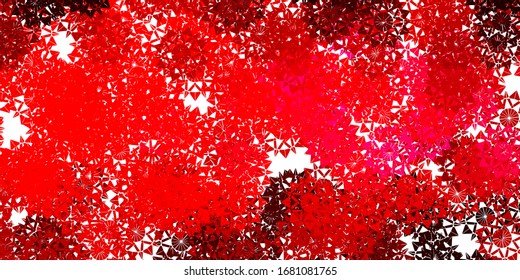 Light Pink vector background with christmas snowflakes. Smart geometrical abstract illustration with ice, snow. New year background.
