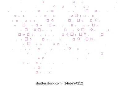 Light Pink vector background with circles, rectangles. Abstract illustration with colorful circles, rectangles. Design for business adverts.