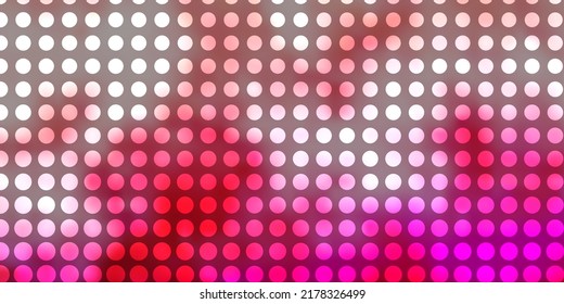 Light Pink vector background with circles. Illustration with set of shining colorful abstract spheres. Design for posters, banners.