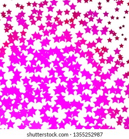Light Pink vector background with colorful stars. Decorative illustration with stars on abstract template. Pattern for websites, landing pages.