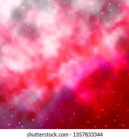 Light Pink vector background with colorful stars. Modern geometric abstract illustration with stars. Design for your business promotion.