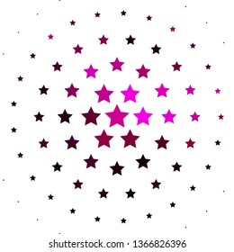 Light Pink vector background with colorful stars. Colorful illustration with abstract gradient stars. Best design for your ad, poster, banner.