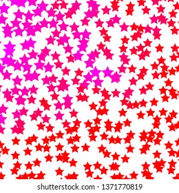 Light Pink vector background with colorful stars. Shining colorful illustration with small and big stars. Pattern for new year ad, booklets.