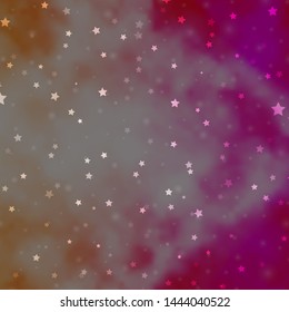 Light Pink vector background with colorful stars. Modern geometric abstract illustration with stars. Pattern for websites, landing pages.