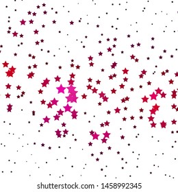 Light Pink vector background with colorful stars. Shining colorful illustration with small and big stars. Theme for cell phones.