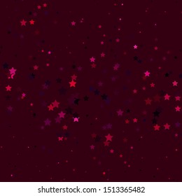 Light Pink vector background with colorful stars. Shining colorful illustration with small and big stars. Theme for cell phones.
