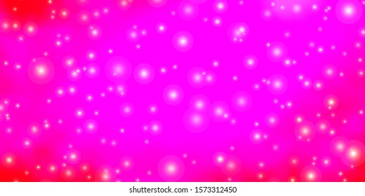 Light Pink vector background with colorful stars. Blur decorative design in simple style with stars. Design for your business promotion.