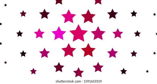 Light Pink vector background with colorful stars. Colorful illustration in abstract style with gradient stars. Design for your business promotion.