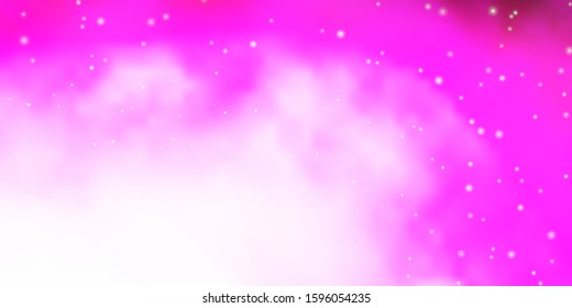 Light Pink vector background with colorful stars. Modern geometric abstract illustration with stars. Pattern for wrapping gifts.