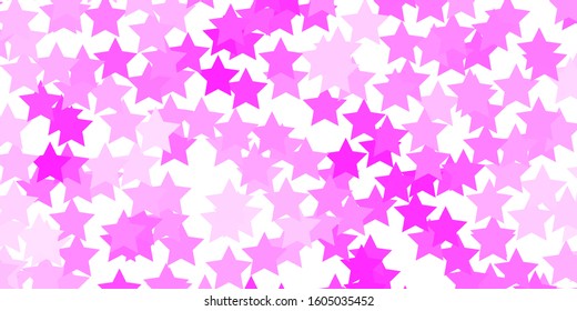 Light Pink vector background with colorful stars. Colorful illustration in abstract style with gradient stars. Pattern for websites, landing pages.