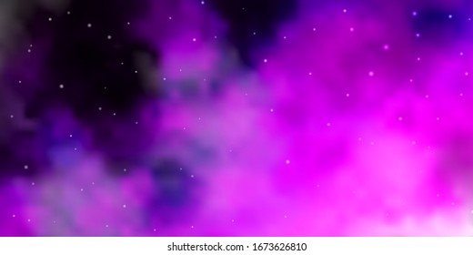 Light Pink vector background with colorful stars. Colorful illustration with abstract gradient stars. Pattern for wrapping gifts.