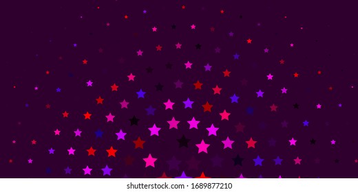 Light Pink vector background with colorful stars. Colorful illustration with abstract gradient stars. Best design for your ad, poster, banner.