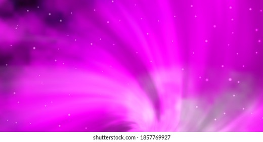 Fondo vectorial rosa claro con estrellas coloridas. Diseño decorativo desdibujado en un estilo sencillo con estrellas. Patrón para envolver regalos.