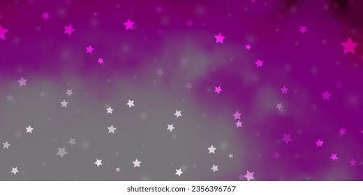 Light Pink vector background with colorful stars. Decorative illustration with stars on abstract template. Pattern for wrapping gifts.