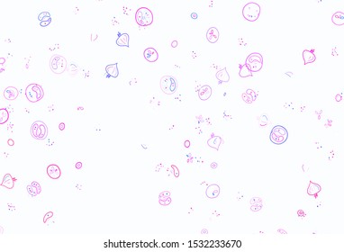 Light Pink vector background with cuisine gourmet. Abstract background with colorful Fast Food illustrations. Pattern for ad, booklets, leaflets of restaurants.