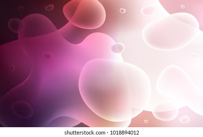 Light Pink vector background with curved circles. Glitter abstract illustration with wry lines. The best blurred design for your business.