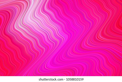 Light Pink vector background with curved circles. A completely new color illustration in memphis style. Pattern for your business design.