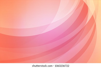Light Pink vector background with curved circles. Glitter abstract illustration with wry lines. New composition for your brand book.