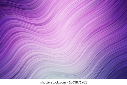 Light Pink vector background with curved circles. Glitter abstract illustration with wry lines. Pattern for your business design.