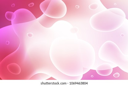 Light Pink vector background with curved circles. Modern gradient abstract illustration with bandy lines. Pattern for your business design.