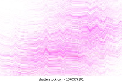 Light Pink vector background with curved circles. A vague circumflex abstract illustration with gradient. Brand-new design for your ads, poster, banner.