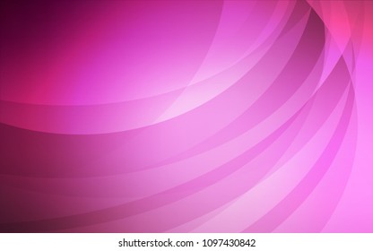 Light Pink vector background with curved circles. Colorful abstract illustration with gradient lines. Brand-new design for your ads, poster, banner.