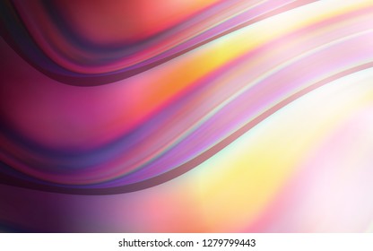 Light Pink vector background with curved circles. Geometric illustration in marble style with gradient.  The best blurred design for your business.