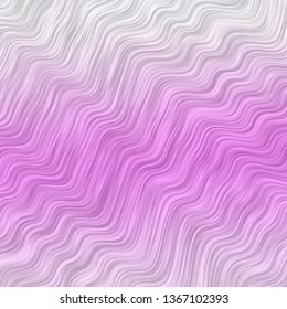 Light Pink vector background with curved lines. Colorful illustration in abstract style with bent lines. Pattern for busines booklets, leaflets