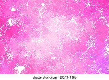 Light Pink vector background with curved lines. An elegant bright illustration with gradient. Colorful wave pattern for your design.
