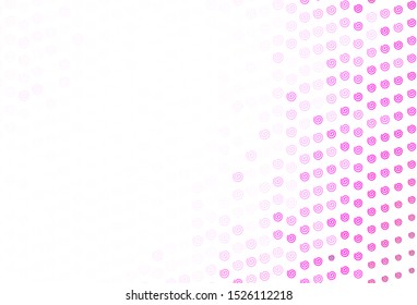 Light Pink vector background with curved lines. Colorful illustration in simple style with gradient. Template for cell phone screens.