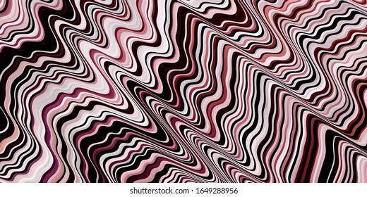 Light Pink vector background with curved lines. Illustration in halftone style with gradient curves. Design for your business promotion.