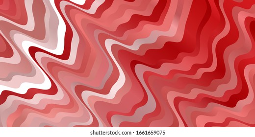 Fondo vectorial rosa claro con líneas curvas. Ilustración luminosa con arcos circulares degradados. Mejor diseño para afiches, banners.