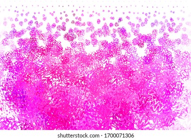 Fondo vectorial rosa claro con líneas curvas. Ilustración geométrica en estilo abstracto con degradado. Un diseño completamente nuevo para su negocio.