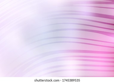 Light Pink vector background with curved lines. An elegant bright illustration with gradient lines. Business design for posters, banners.