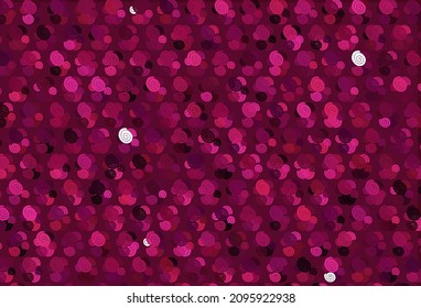 Light Pink vector background with curved circles. A vague circumflex abstract illustration with gradient. New composition for your brand book.