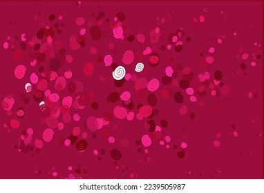 Light Pink vector background with curved circles. Shining illustration, which consist of blurred lines, circles. The best blurred design for your business.