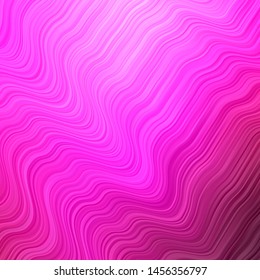 Light Pink vector background with curves. Abstract gradient illustration with wry lines. Pattern for busines booklets, leaflets