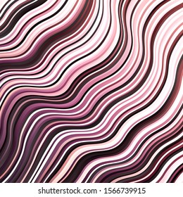 Light Pink vector background with curves. Colorful geometric sample with gradient curves.  Pattern for websites, landing pages.