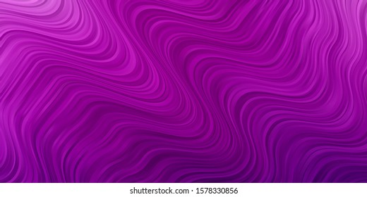 Light Pink vector background with curves. Colorful abstract illustration with gradient curves. Pattern for booklets, leaflets.