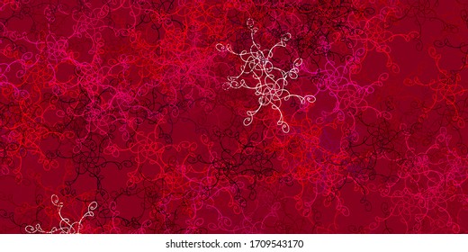 Fondo vectorial rosa claro con curvas. Ilustración luminosa con arcos circulares degradados. Patrón para anuncios, anuncios.