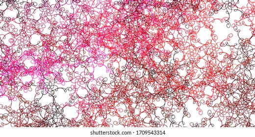 Light Pink vector background with curves. Bright illustration with gradient circular arcs. Pattern for commercials, ads.