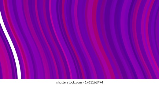 Light Pink vector background with curves. Gradient illustration in simple style with bows. Pattern for websites, landing pages.