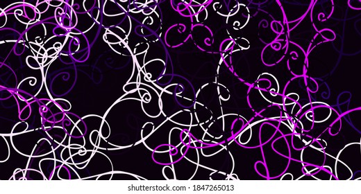 Light Pink vector background with curves. Illustration in abstract style with gradient curved.  Pattern for ads, commercials.