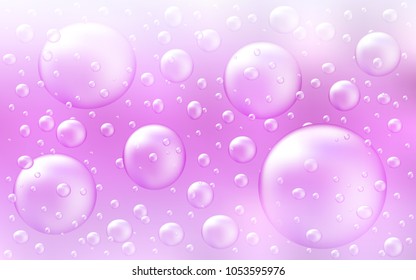 Light Pink vector background with dots. Illustration with set of shining colorful abstract circles. Pattern can be used as texture of water, rain drops.