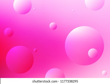 Light Pink vector background with dots. Blurred bubbles on abstract background with colorful gradient. Completely new template for your brand book.