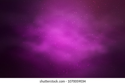 Light Pink vector background with galaxy stars. Shining illustration with sky stars on abstract template. Pattern for futuristic ad, booklets.