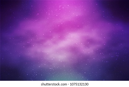 Light Pink vector background with galaxy stars. Modern abstract illustration with Big Dipper stars. Best design for your ad, poster, banner.