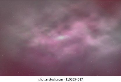 Light Pink vector background with galaxy stars. Space stars on blurred abstract background with gradient. Pattern for astronomy websites.
