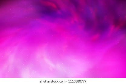 Light Pink vector background with galaxy stars. Modern abstract illustration with Big Dipper stars. Smart design for your business advert.